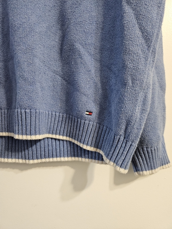 Vintage Tommy Hilfiger Cotton Knit V-Neck Sweater - Picture 3 of 4